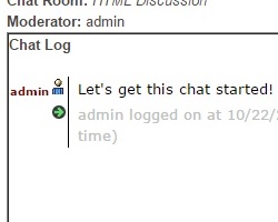 A chat session between two users.